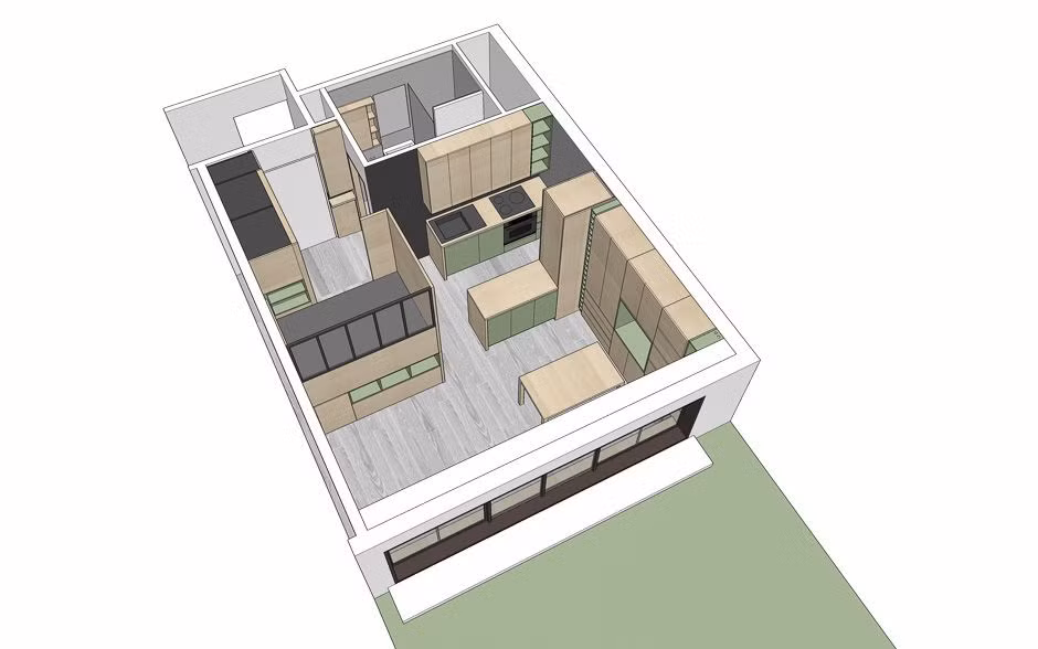 Sơ đồ bố trí căn hộ.