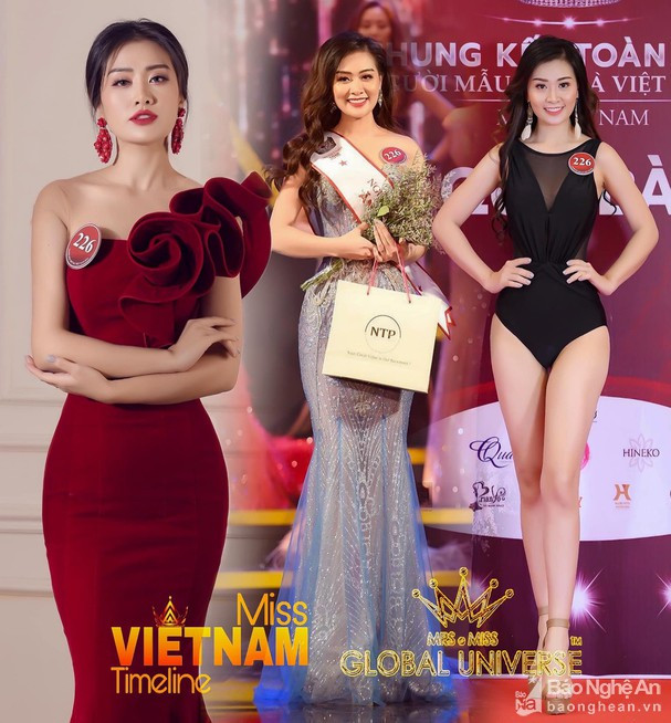 Giang vien Nghe An dai dien Viet Nam thi Hoa hau Quy ba Hoan vu Toan cau 2020