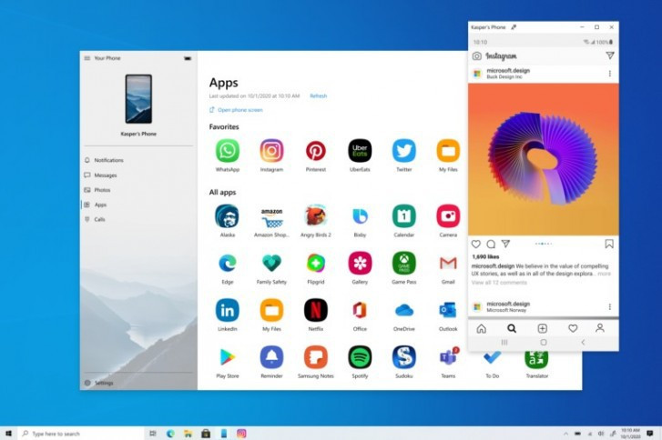 Windows 10 da mo cua so rieng de chay smartphone Android