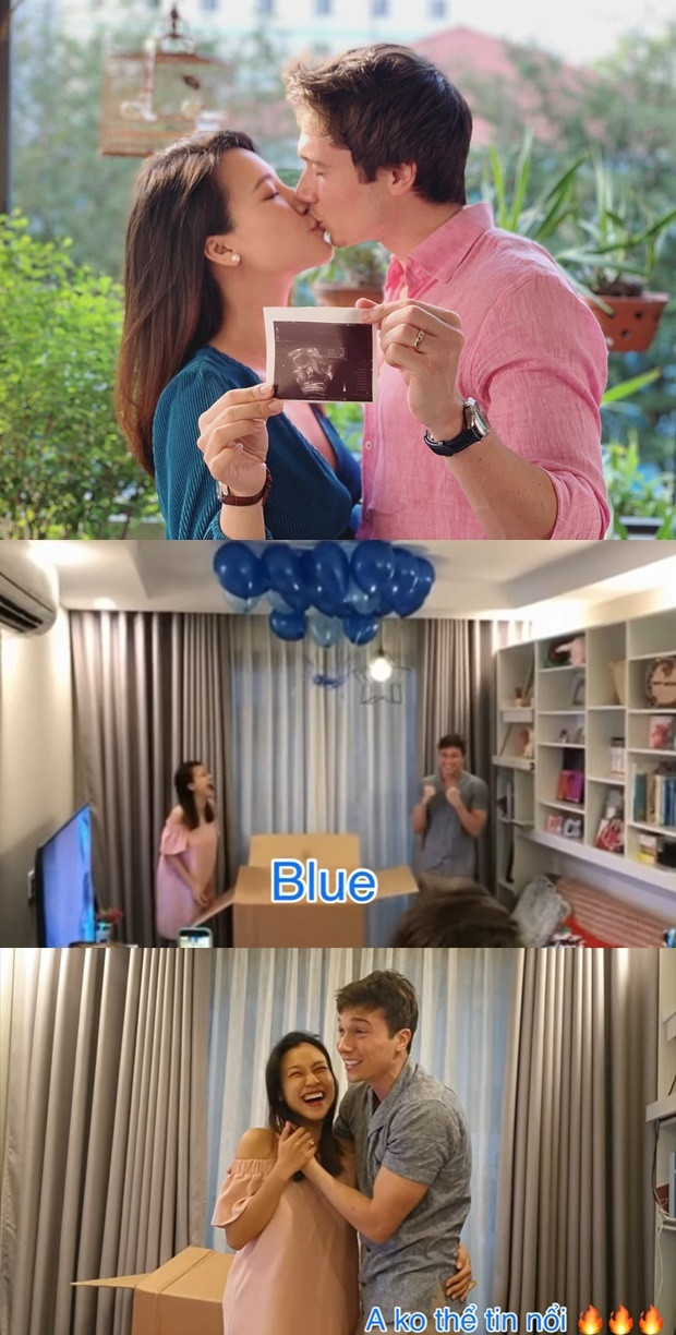 Trên trang cá nhân, Hoàng Oanh hạnh phúc cùng ông xã ngoại quốc khoe bức hình siêu âm đầu tiên của con. Đồng thời, cô cũng hé lộ giới tính của con qua vlog tiệc “baby reveal” (tiết lộ giới tính em bé) trên trang cá nhân. Theo đó, nữ MC vui mừng cho biết mình đang mang thai một bé trai, còn ông xã cô cùng phấn khích không kém khi biết được giới tính của đứa trẻ.