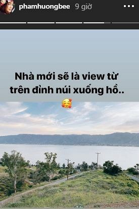 Sao Việt Phạm Hương tiết lộ sắp tới sẽ xây dựng một không gian sống mới ngoài biệt thự cô đang sống ở thời điểm hiện tại trên trang cá nhân: “Nhà mới sẽ là view từ đỉnh đồi xuống”.