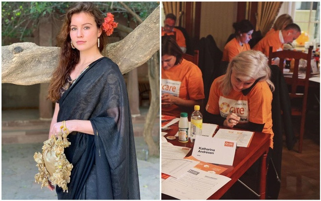 Alexandra (trái) và Katharina Andresen sử dụng sức ảnh hưởng của mình để hỗ trợ các tổ chức phi lợi nhuận như CARE Norge. Ảnh: Instagram.