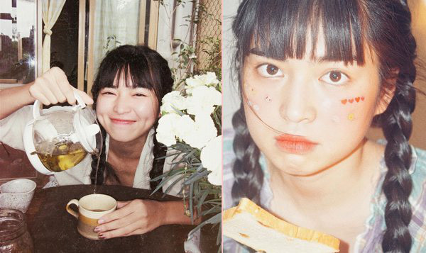 Trà Long của Mắt biếc để kiểu tóc tết hai bên với phần mái ngố rất ra dáng một cô nhóc mười mấy tuổi chứ chẳng giống đã 25 tuổi chút nào.