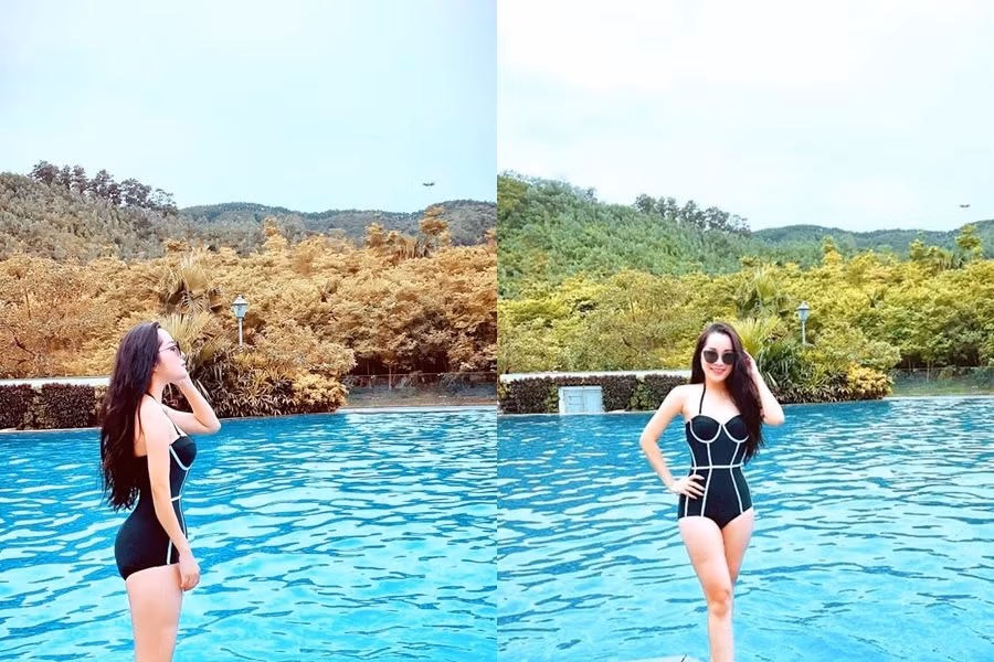 Sao Việt ngày 12/7: Thức trắng đêm nay nhớ một người. Một người tôi nhớ, một người thôi. Đêm nay, đêm nữa, đêm mai nữa. Tôi nhớ một người không nhớ tôi", Minh Hương Vàng Anh suy tư bên hồ bơi.