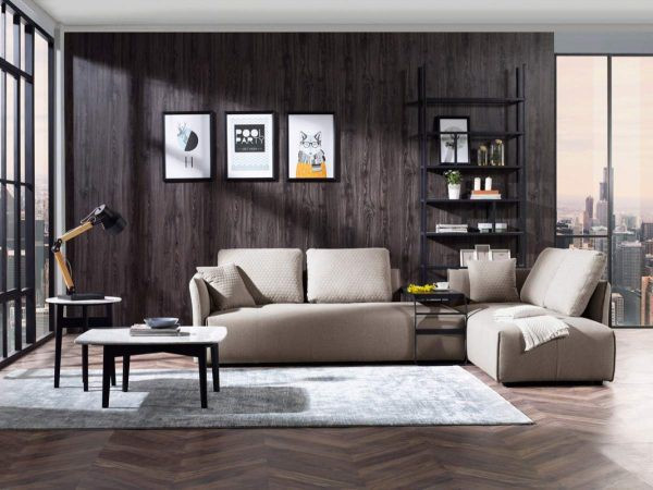 Hai chiếc ghế sofa có thể tách ra hoặc đặt cạnh nhau để tạo thành chỗ nghỉ tạm ấm cúng.
