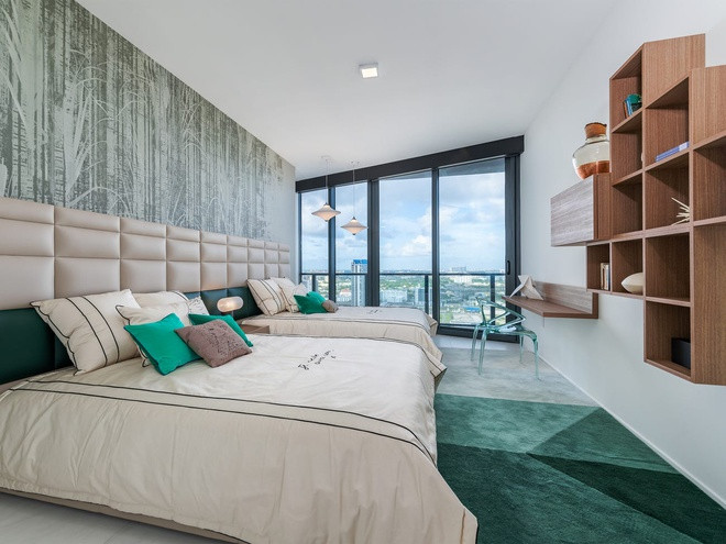 Mỗi căn hộ có từ 4 đến 6 phòng ngủ.