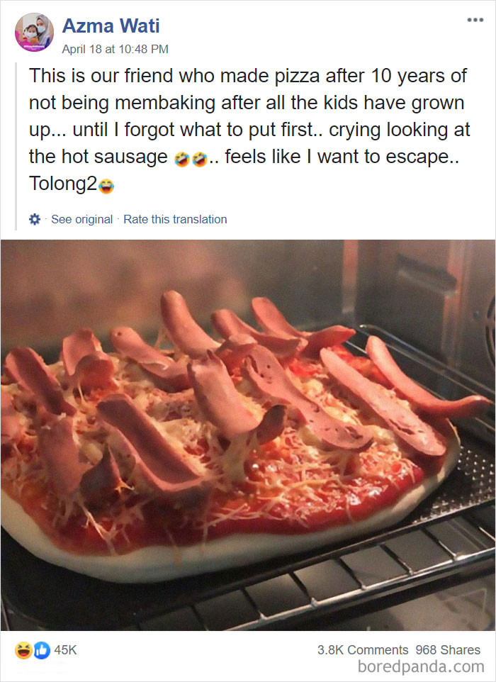 Đây là món pizza sau 10 năm không vào bếp nấu nướng.