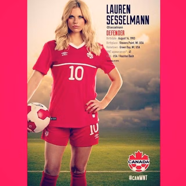 Với chiều cao chuẩn người mẫu là 1m74 cùng với nước da trắng mịn, đôi mắt xanh sâu thẳm, mái tóc vàng tự nhiên và một thân hình thon gọn nhiều người nghĩ Lauren Sesselmann là người mẫu chứ chẳng phải là một cầu thủ bóng đá.