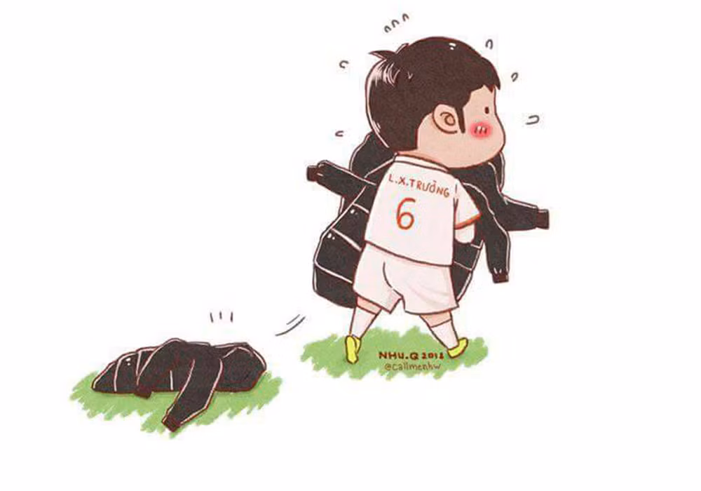 Lương Xuân Trường - đội trưởng của đội tuyển U23 - với hình ảnh ấm áp, xứng đáng là đội trưởng khi chạy vào trong khu kỹ thuật của cầu thủ U23 Việt Nam lấy áo khoác cho đồng đội, sau khi anh thực hiện thành công cú sút luân lưu 11 m.