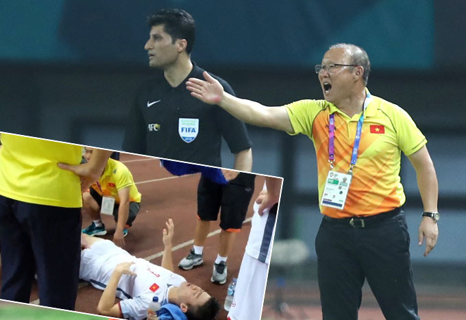 Chứng kiến hình ảnh trung vệ 22 tuổi này lết từng bước đi nặng nhọc, nhiều người đã lo lắng cho anh gặp phải chấn thương nặng, không thể tiếp tục thi đấu trận bán kết với Hàn Quốc.