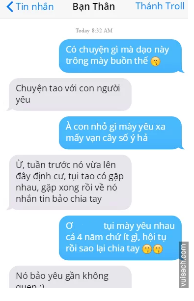 Yêu xa là khổ nhưng yêu gần không quen nên việc chia tay là điều khó tránh.