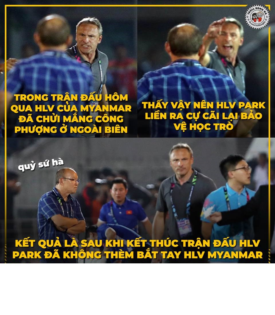 Sự căng thẳng trong trận đấu giữa ĐT Việt Nam và Myanmar tại lượt trận thứ 3 AFF Cup không chỉ có trong sân mà còn cả ở ngoài đường pitch khi 2 HLV đã có những lời qua tiếng lại.