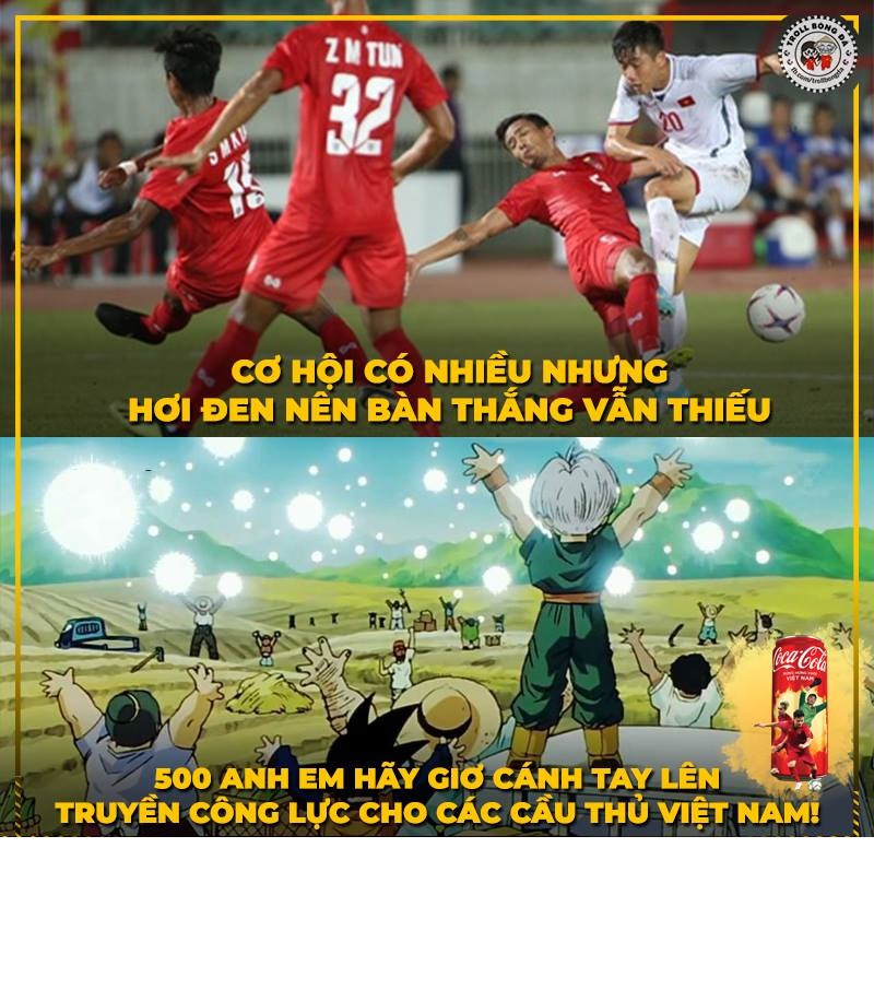 CĐM rủ nhau cùng giơ tay để truyền công lực cho các cầu thủ ĐTQG Việt Nam để giảm độ đen tại AFF Cup.