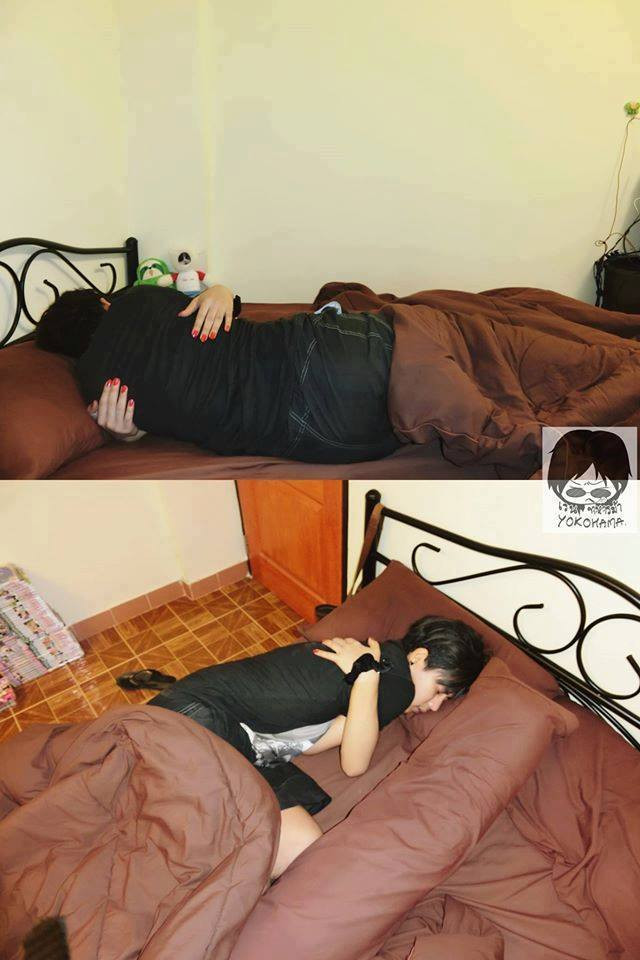 Bằng cách xoay góc chụp sao cho khéo léo, anh chàng người Thái Lan đã khéo léo lừa nhiều người, tưởng rằng như anh đang ấm áp bên cô tình nhân.