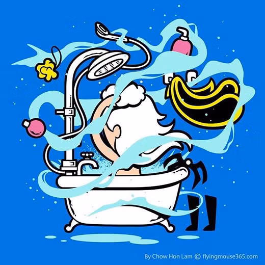 Có thể nói chưa chứng kiến ai tắm mà đẹp như chị Storm, nước bay tung tóe.