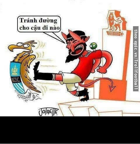 Cuối tuần qua, các giải đấu lớn châu Âu có rất nhiều diễn biến bất ngờ và đó là cơ hội để các fan cho ra đời những bức ảnh chế bóng đá hài hước. Tại Premier League, Man United đã đá bay "người hàng xóm ồn ào" Man City sau chiến thắng ba sao trước CLB Sunderland.