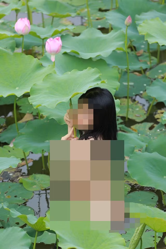 Ngày 09/06, trên MXH xuất hiện bộ ảnh khỏa thân của một cô gái chụp ngâm mình tạo dáng dưới đầm sen đã thu hút sự quan tâm của đông đảo cư dân mạng.