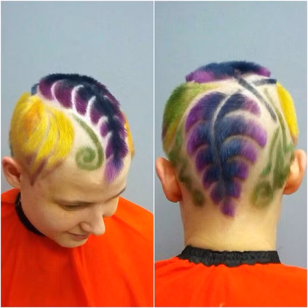 Sau khi trào lưu này được lan nhiều, rất nhiều bạn trẻ đã tìm đến các hiệu cắt tóc và yêu cầu sáng tác cho mình một mái tóc cực chất với những họa tiết và hình học trên tóc.