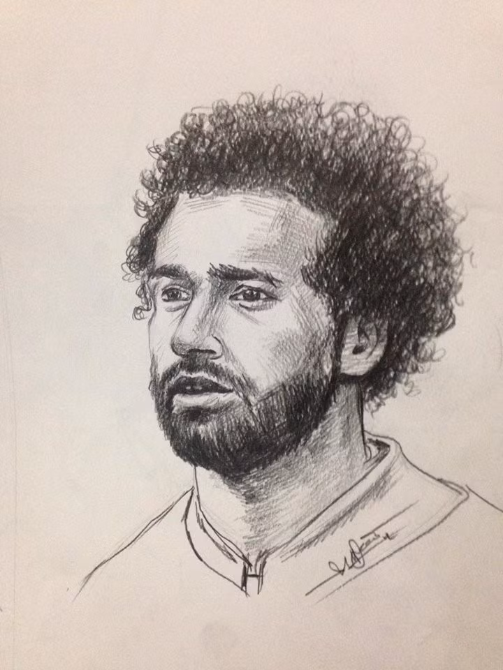 Đặc biệt, kể từ đầu mùa World Cup, trước những trận đấu có đội bóng mình yêu thích đá vài giờ, Minh Đức sẽ chọn ra một cầu thủ nổi bật của đội đó để vẽ.