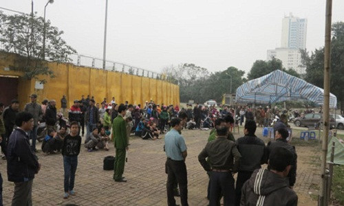 Hiện trường nơi ông Thiết tự thiêu.