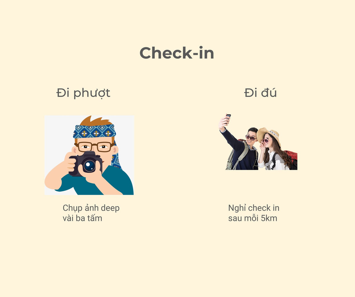 Đi phượt chụp ảnh phong cảnh thiên nhiên là chính nhưng với người adua, sống ảo họ thích hình thức tự sướng để khoe "chiến tích" mình từng đặt chân đến đây.
