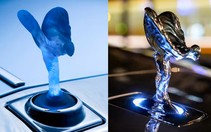 Ngoài loại bằng vàng, Rolls-Royce còn có các tùy chọn biểu tượng Spirit of Ecstasy gồm có đèn LED chiếu sáng được làm bằng polycarbonate với giá 7.850 USD và làm bằng bạc rắn có giá 6.525 USD.