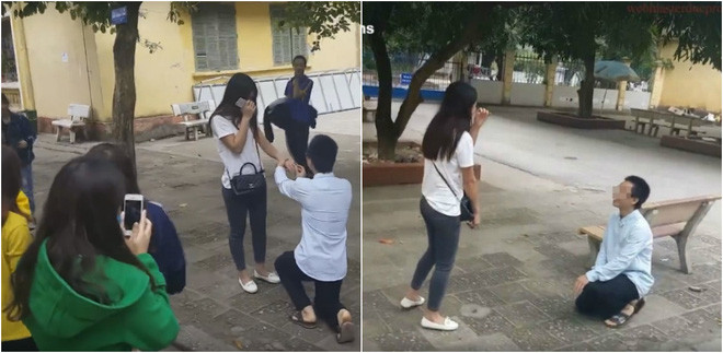 Dù tỏ tình bằng hoa đám ma nhưng chàng trai này vẫn nhận được sự đồng ý của bạn gái và một cái kết "hạnh phúc" đã được tạo ra.