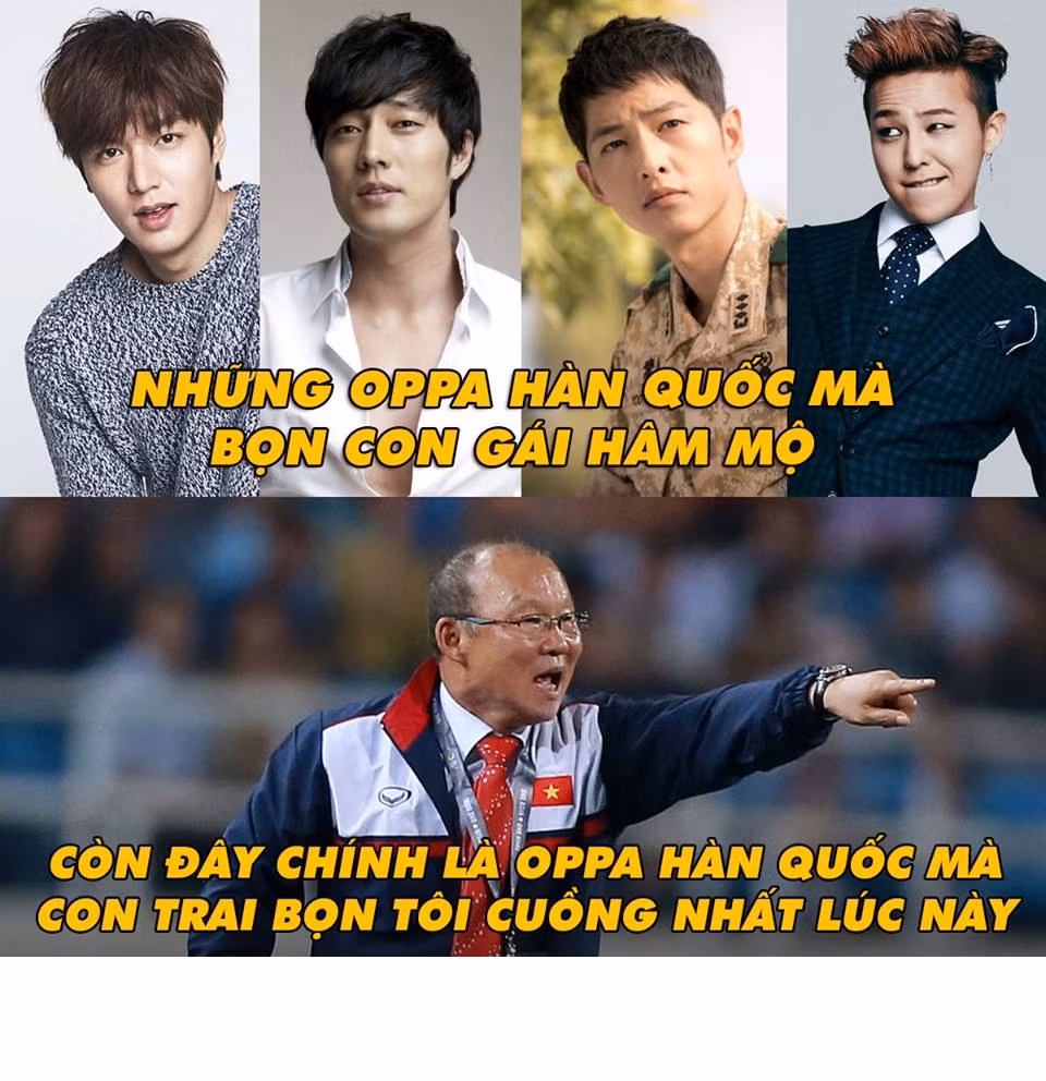 Với các chị em, các sao Hàn Quốc được gọi là Oppa, còn với NHM bóng đá Việt Nam thì HLV Park Hang Seo mới thực sự là "anh yêu" của họ.