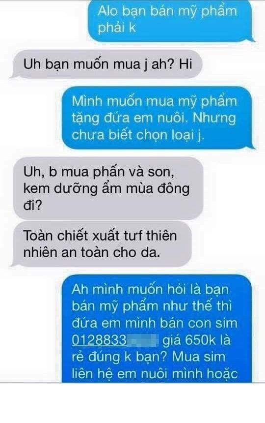 Đôi lúc chủ shop online cũng phát điên với những người giả vờ làm khách hàng để chọc tức mình và kèm theo đó là dịch vụ bán sim dạo.