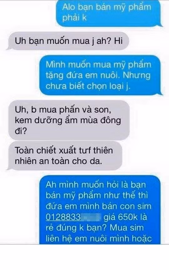 Đôi lúc chủ shop online cũng phát điên với những người giả vờ làm khách hàng để chọc tức mình và kèm theo đó là dịch vụ bán sim dạo.