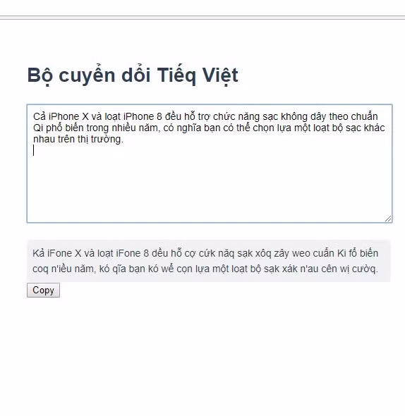 Trong cách để xuất chuyển đổi bộ chữ tiếng Việt của mình, PGS. TS Bùi Hiền đề nghị cắt giảm số lượng trong bảng chữ cái tiếng Việt từ 38 xuống còn 31 chữ. Bên cạnh đó, nhiều thay đổi về quy tắc ký hiệu các âm vị cũng đã được tác giả này đề xuất. Dù có mục đích khá rõ ràng, nhưng cách thay đổi bảng chữ cái này đã vô tình biến một số từ ngữ thông thường bỗng trở nên "nhạy cảm" khi áp dụng cách viết mới. Những ví dụ điển hình là các từ: "trục trặc", "chức năng", "chức vụ"...
