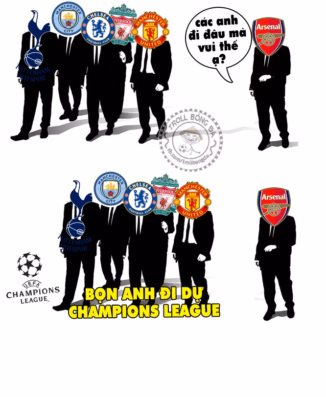 5 đại diện của bóng đá Anh gồm ĐKVĐ giải Ngoại hạng Anh Chelsea, Á quân Tottenham, Man City, Liverpool và ĐKVĐ Europa League M.U chia tay Arsenal để lên đường dự cúp C1 châu Âu mùa giải 2017/2018.