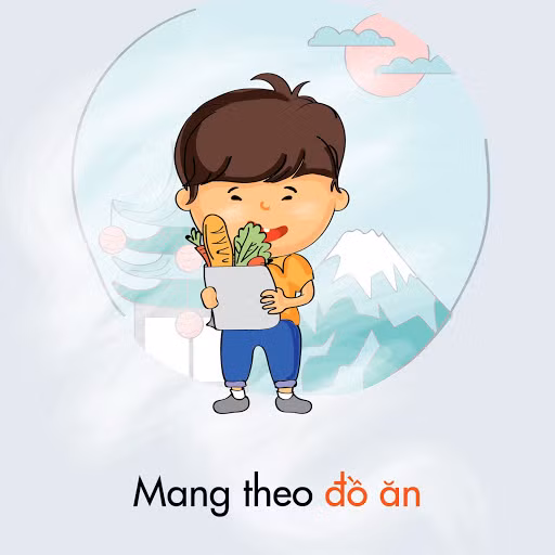 Với những điểm du lịch hoang sơ, các bạn nên mang theo đồ ăn sẵn như bánh mỳ, mỳ gói hay lương khô để đảm bảo được cái bụng của mình luôn được no mà vẫn đủ chất dinh dưỡng.
