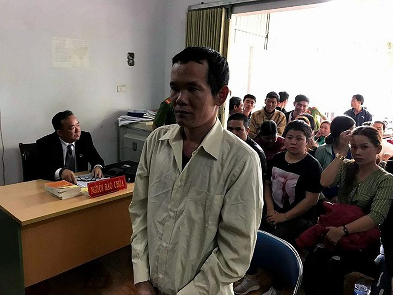 Bị cáo Phong tại phiên tòa sơ thẩm