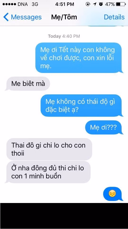 Một bậc phụ huynh rất lo lắng bị người con đưa vào thử thách "xuân này con không về".