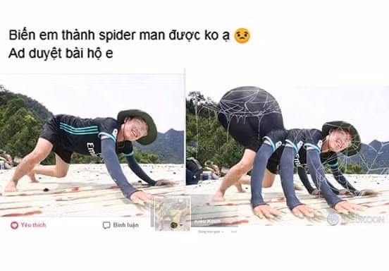 Chỉ là spider man khi vẫn trong hình hài con nhện.