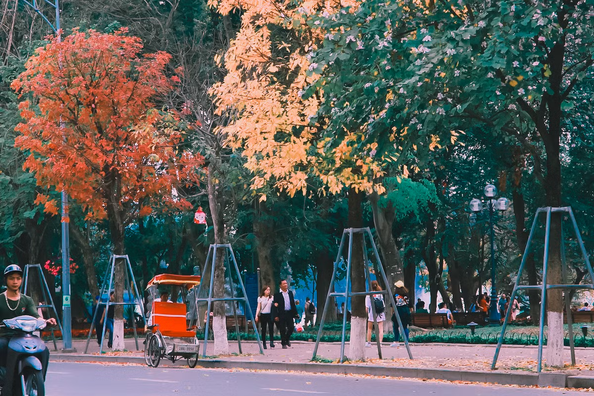 Nhiều người bảo, Hà Nội có hai mùa thu, một mùa thu trong mùa xuân (chính là thời điểm cuối tháng 3, đầu tháng 4) và một mùa Thu tháng 8.