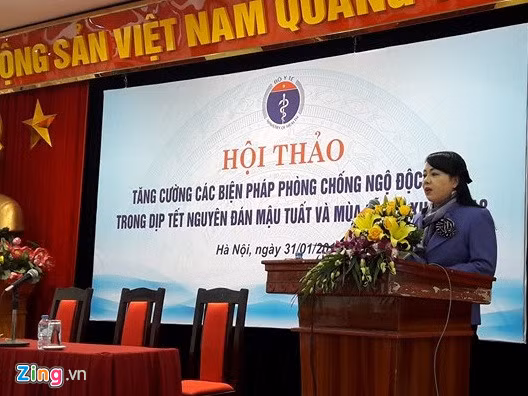 Bộ trưởng Y tế Nguyễn Thị Kim Tiến phát biểu tại hội nghị. Ảnh : HQ.