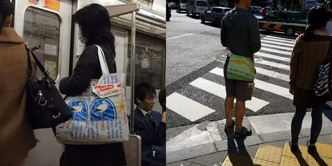 Trên đường phố, tàu điện ngầm... người ta dễ dàng bắt gặp những chiếc túi xách đặc biệt ấy. Được biết, loại túi này được bán trên các trang thương mại điện tử Nhật Bản với giá khoảng 400 nghìn đồng.