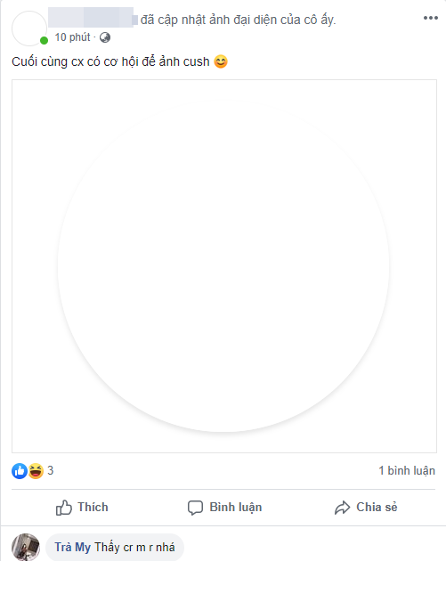 Khi Facebook bị lỗi là cơ hội cho nhiều bạn trẻ đăng ảnh crush giấu mặt bấy lâu.