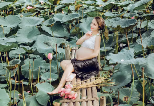 "Khi mình nghĩ đến chụp ảnh bầu với hoa sen, mình đã lăn tăn khá lâu. Vì hoa sen không chỉ gần gũi mà còn là loài hoa tượng trưng cho vẻ đẹp tươi sáng, cao sang và thuần khiết mang tính dân tộc, từ lâu đời được đa số người Việt Nam yêu thích và tôn vinh, dư luận quốc tế công nhận. Có rất nhiều cô gái mặc áo dài, bà ba, áo yếm khi chụp nên mình nghĩ mình đang bầu thì là một điều gì đó rất thiêng liêng, đầy ý nghĩa không có gì phản cảm hay tạo ra hình ảnh xấu". Nữ giáo viên Hải Yến chia sẻ thêm.