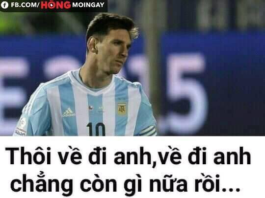 Tâm trạng của Messi được các fan chia sẻ.