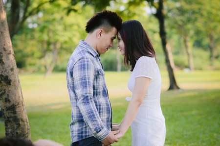 Bên cạnh Trang luôn có người yêu đồng hành, là động lực để cô chiến đấu với căn bệnh quái ác.