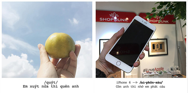 Bằng những vật dụng đời thường, các phiên bản "thả thính" lần lượt được ra đời.