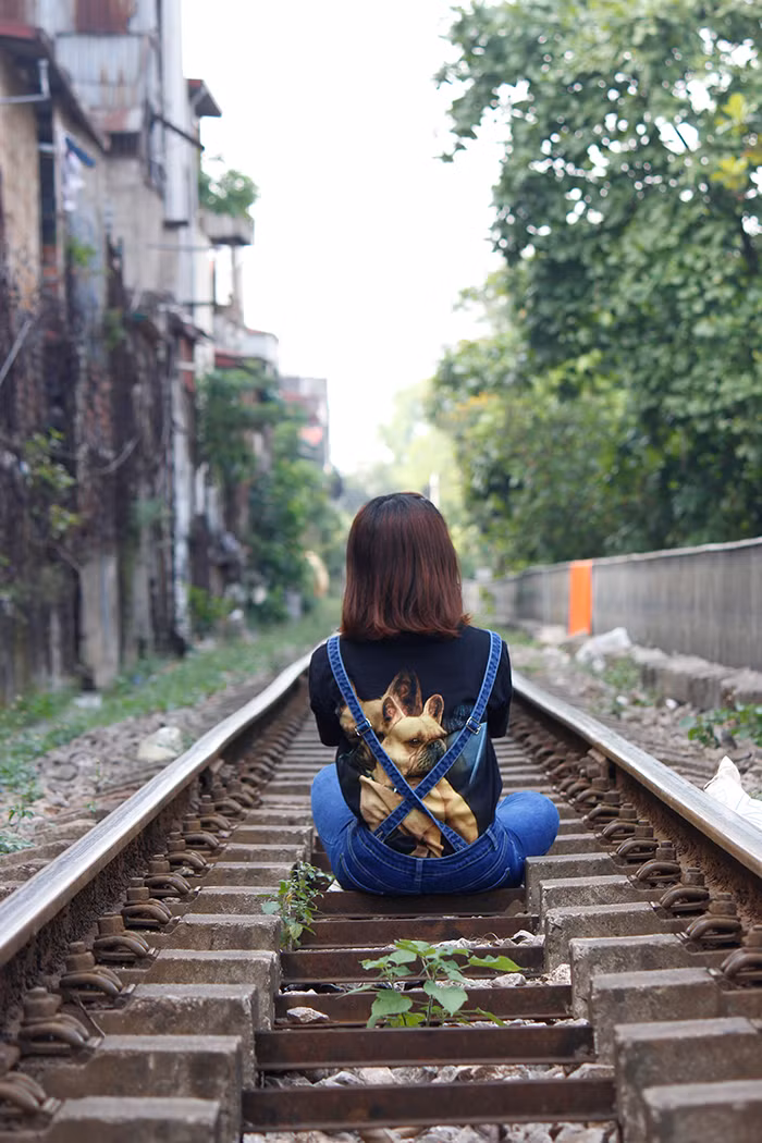 Sức hút của đường tàu Phùng Hưng so với những nơi khác đó là ở những bức tường với hình vẽ độc lạ, những ô cửa đậm chất vintage, những chậu cây xếp trên nền đá trắng,...