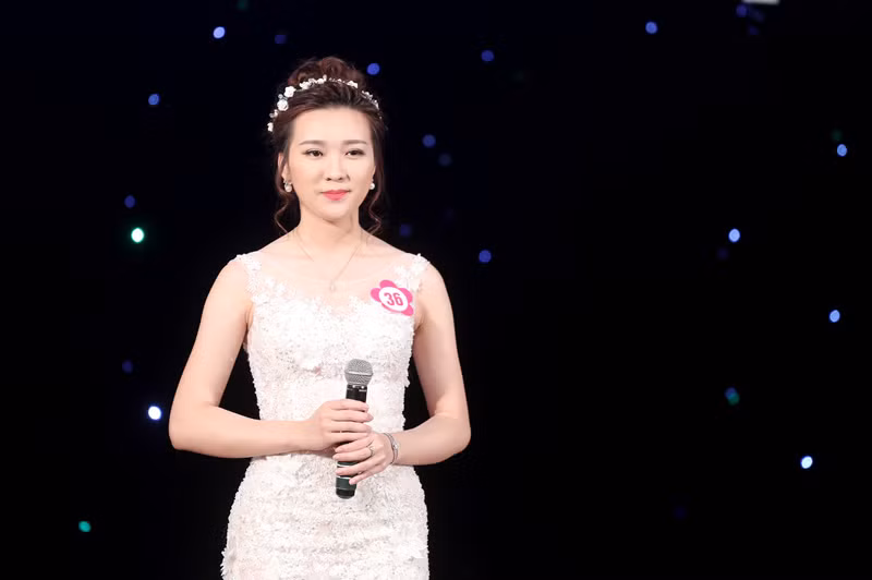Nhan sắc của Quỳnh Nga trong đêm chung kết Miss Teen Quảng Ninh 2012.