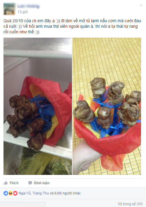 Sự kì công trong món quà được ông chồng dồn hết tâm huyết vào.