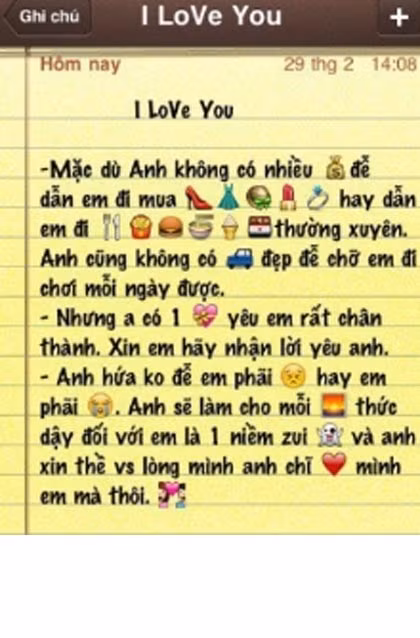 Chữ họa hình (icon) từng 1 thời làm khuynh đảo mạng xã hội. Cách viết họa chữ thành hình ảnh vừa thể hiện được sự sáng tạo của người viết vừa mang đến điều thú vị, dí dỏm cho người xem. Không còn là con chữ bình thường nữa, những dòng viết trở nên sinh động hơn khi được thay thế một số từ ngữ bằng hình vẽ ngộ nghĩnh.