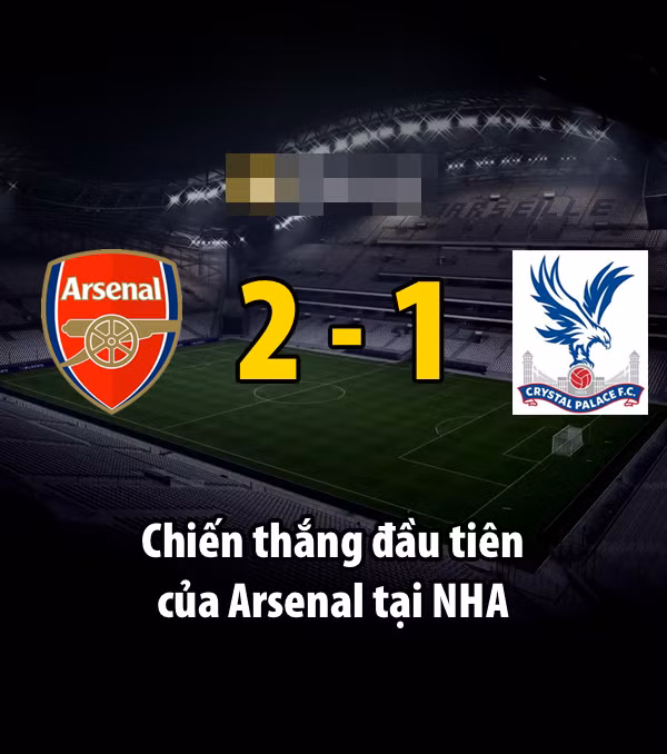 Sau thất bại ở vòng đầu tiên, thì đến vòng đấu thứ hai này Arsenal đã đem lại niềm vui chiến thắng cho người hâm mộ bằng chiến thắng 2-1 trước Crystal Palace.
