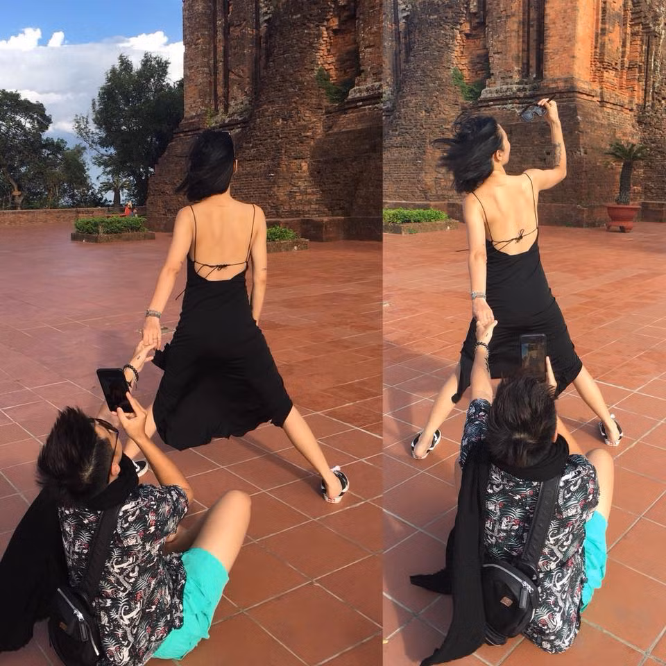 Khi một bức ảnh sống ảo phải hy sinh bằng cả chiếc quần sạch sẽ.